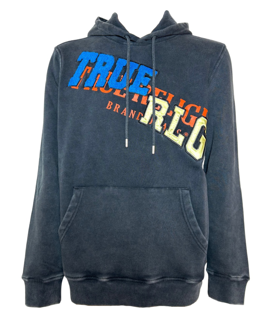 【TRUE RELIGION 】VINTAGE PATCH PULLOVER HOODIE