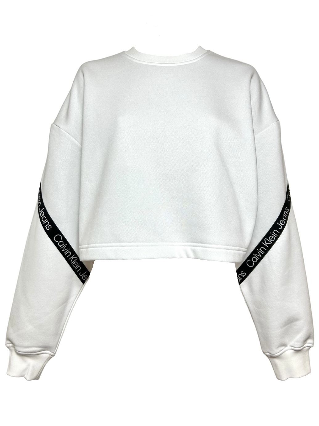 【Calvin Klein Jeans 】Cropped Logo Tape Sweatshirt