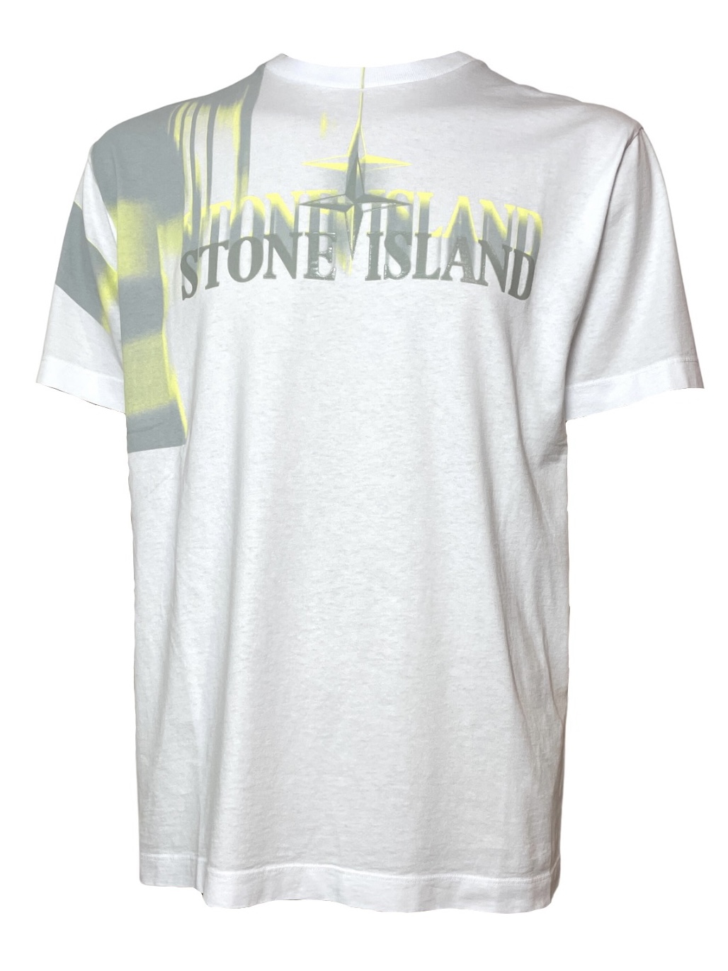 【STONE ISLAND】Blurred logo print T-SHIRT