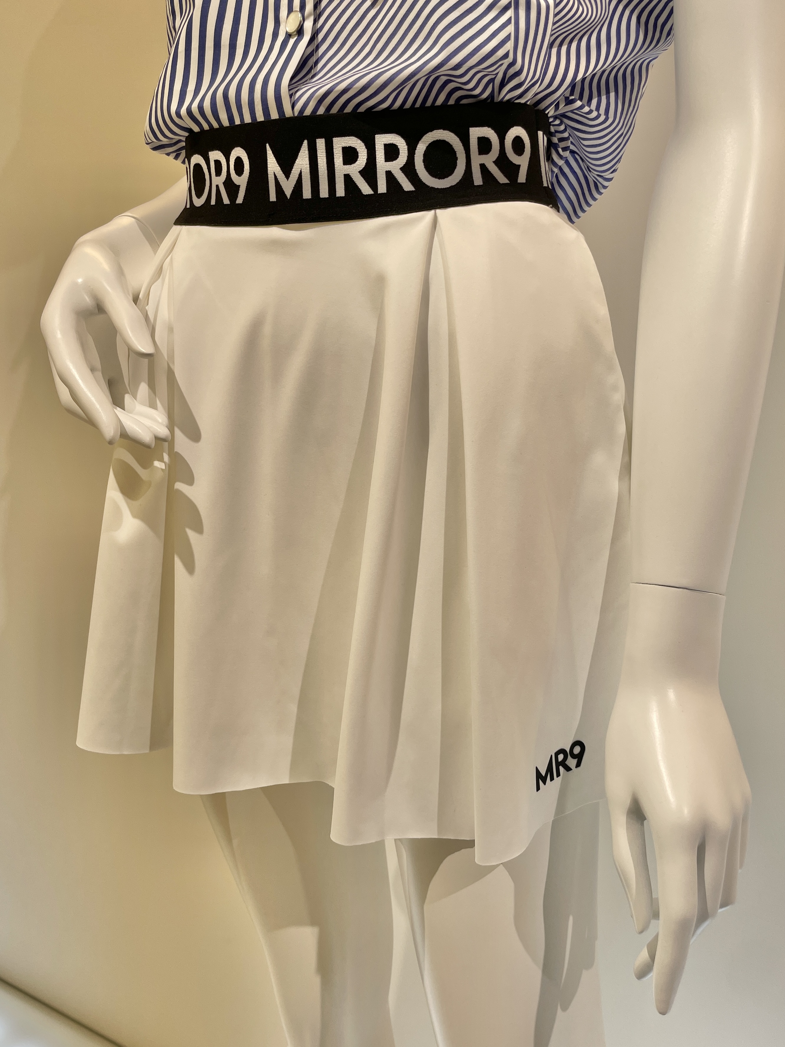 【MIRROR9】Taylor flare skirt WH