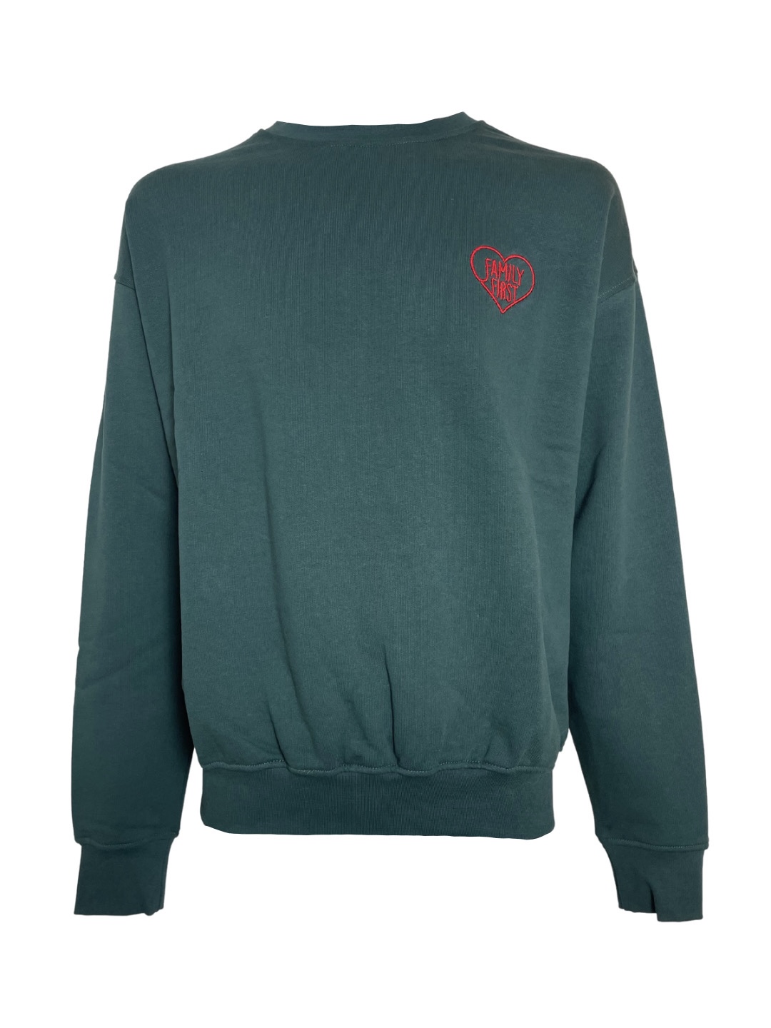 【Family First】Heart Sweatshirt GREEN