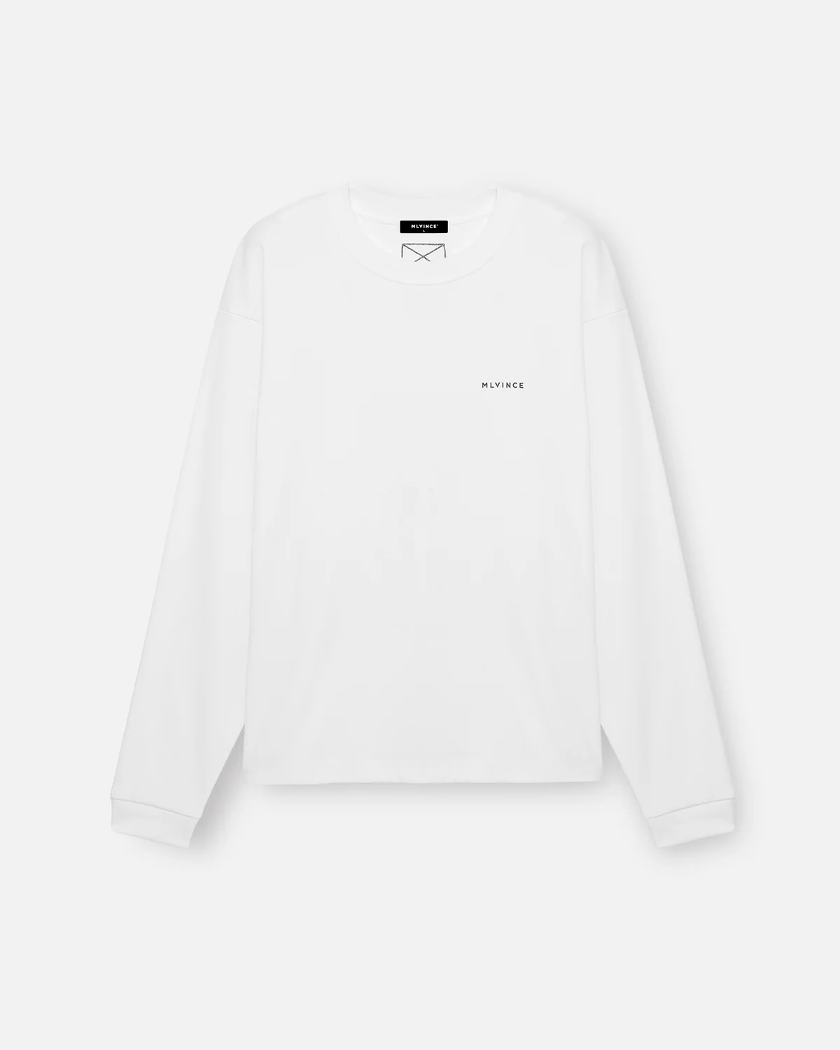 【MLVINCE】CLASSIC LOGO BOX LS TEE - WHITE