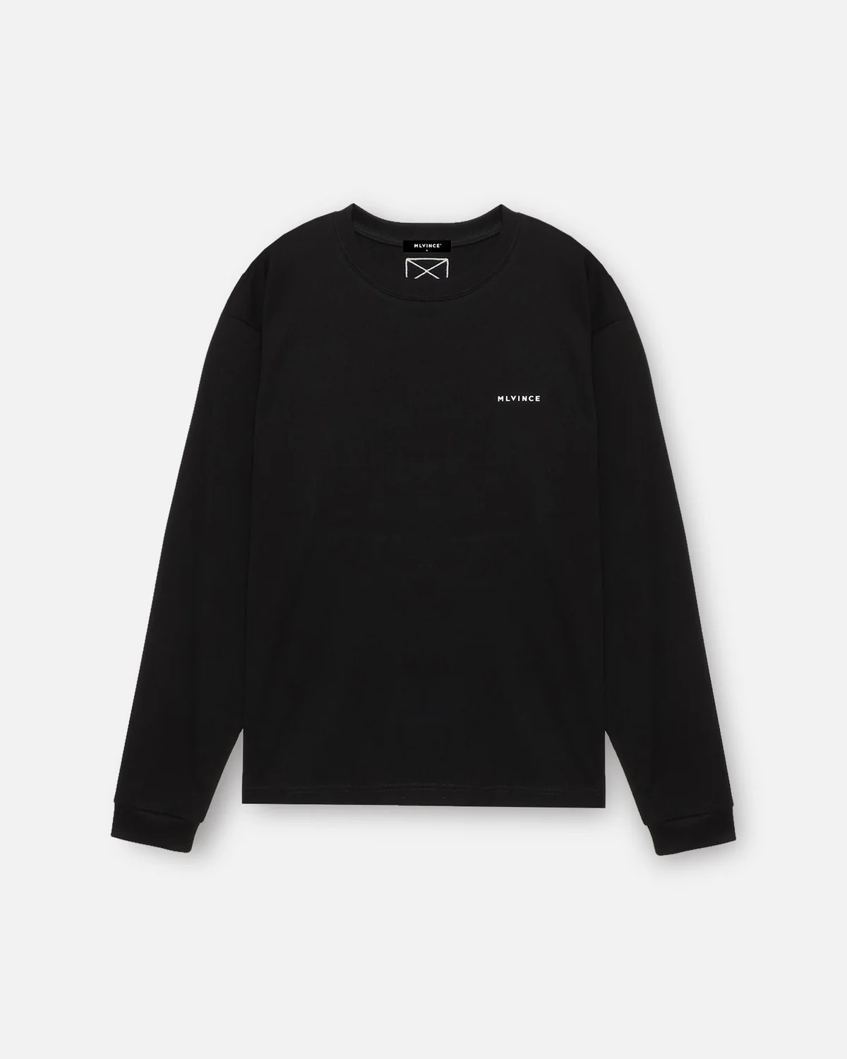 【MLVINCE】CLASSIC LOGO BOX LS TEE - BLACK