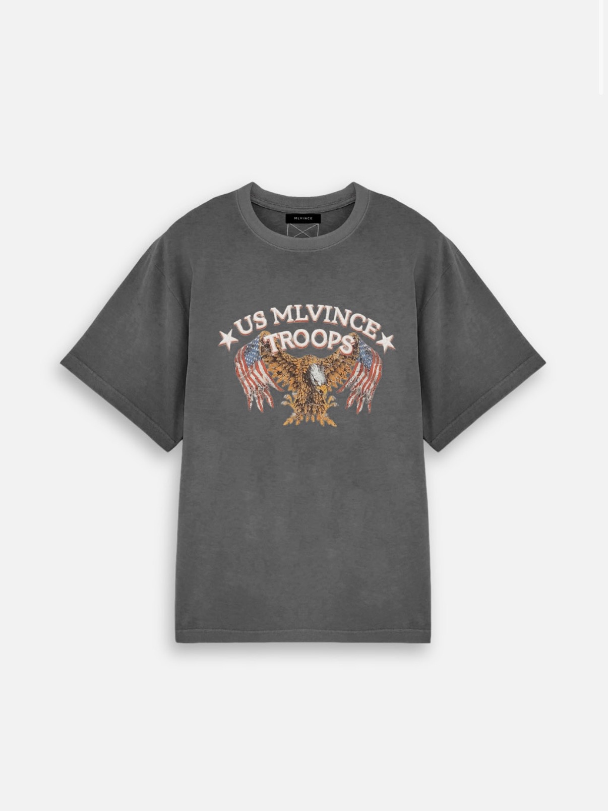 【MLVINCE】TROOPS S/S TEE  WASHED BLACK