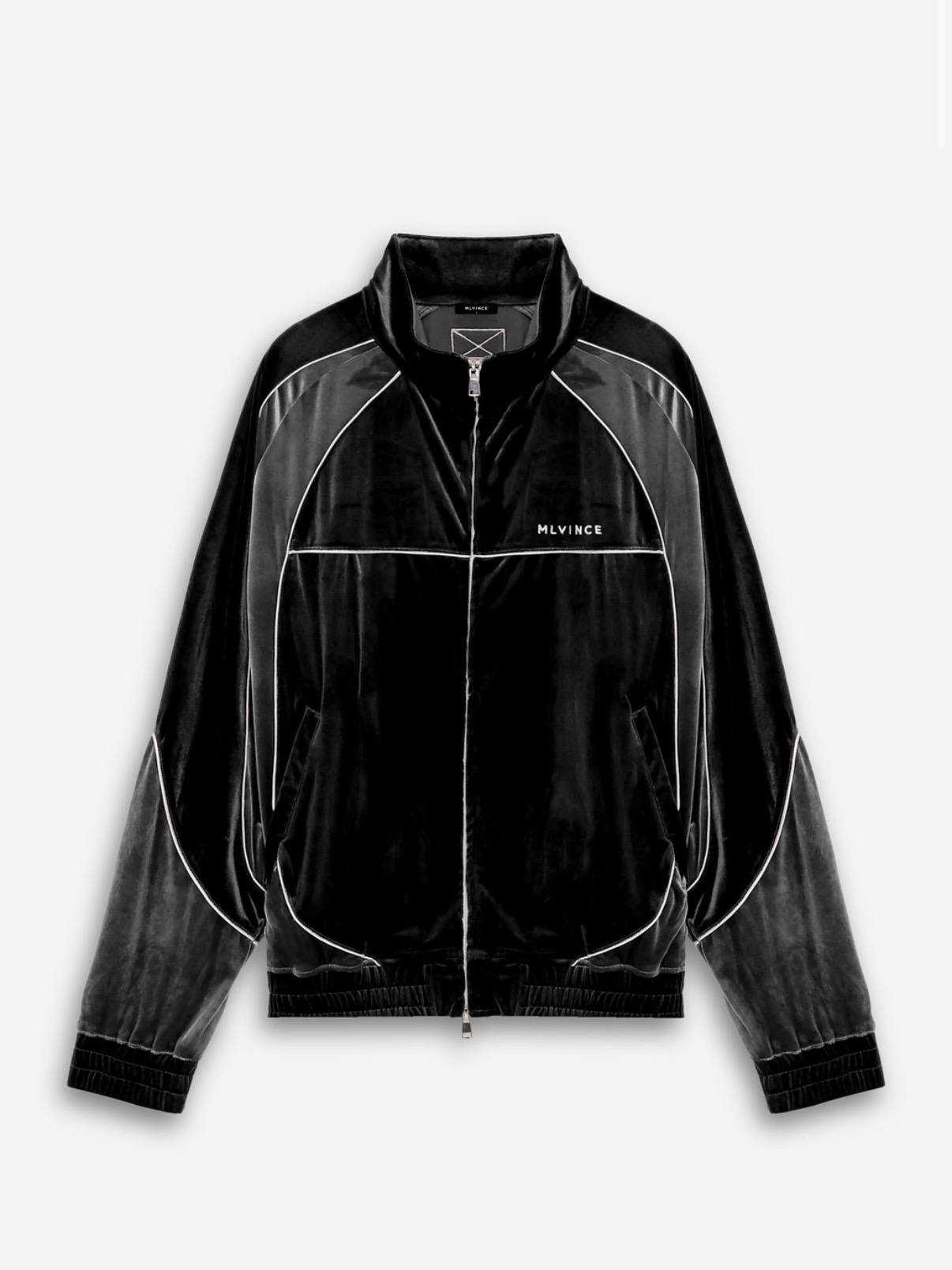 【MLVINCE】VELOR TRACK JACKET BLACK