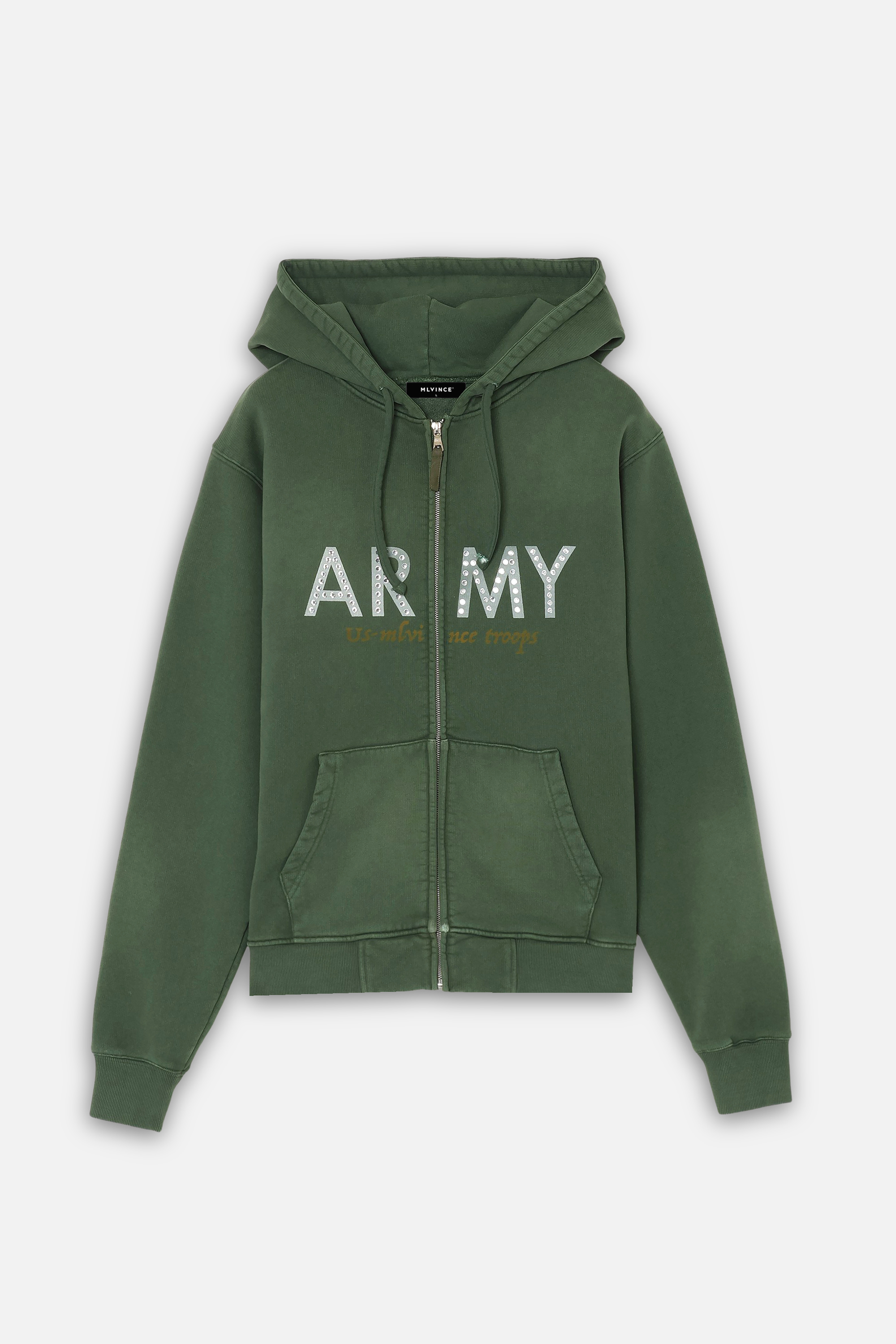 【MLVINCE】ARMY ZIP HOODY – GREEN