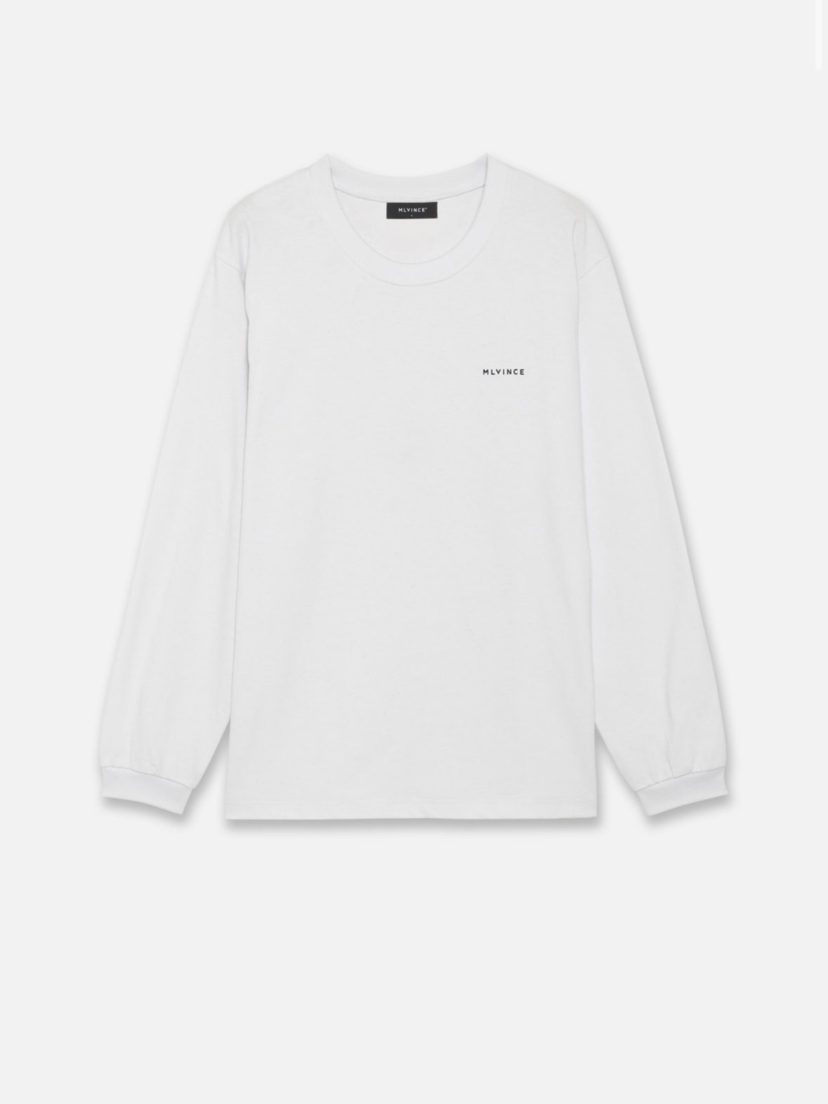 【MLVINCE 】CLASSIC LOGO L/S TEE – WHITE