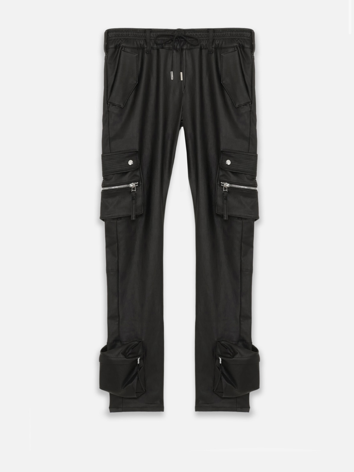 【MLVINCE 】TYPE-4 SLIM STRETCH WAX CARGO PANTS – BLACK