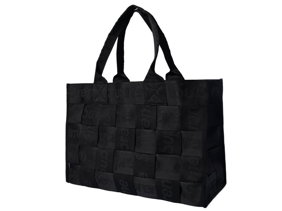 【Supreme】Woven Large Tote Bag BLACK